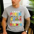 I Teach Pre-K Superheroes Students Teacher Back To School Men's Casual T-Shirt Sport Grey
