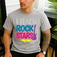 I Teach Rockstars Tee Orchestra Music Teacher Back To School Men's Casual T-Shirt Sport Grey