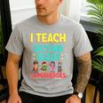 I Teach Second Grade Superheroes Teacher Superhero Men's Casual T-Shirt Sport Grey I Teach Second Grade Superheroes Teacher Superhero Men's Casual T-Shirt Sport Grey