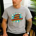 I Teach Superheroes Retro Comic Super Teacher Graphic Men's Casual T-Shirt Sport Grey I Teach Superheroes Retro Comic Super Teacher Graphic Men's Casual T-Shirt Sport Grey