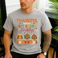 Teach Thanksgiving Teacher Thankful For My 1st Grade Turkeys Men's Casual T-Shirt Sport Grey Teach Thanksgiving Teacher Thankful For My 1st Grade Turkeys Men's Casual T-Shirt Sport Grey