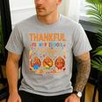 Teach Thanksgiving Teacher Thankful For My Preschool Turkeys Men's Casual T-Shirt Sport Grey
