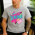 Teacher 90s Retro Colorful Teacher Of The 90s Back To School Men's Casual T-Shirt Sport Grey Teacher 90s Retro Colorful Teacher Of The 90s Back To School Men's Casual T-Shirt Sport Grey
