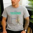 I Am A Teacher Alcoholic Cat Beer Feline Men Women Men's Casual T-Shirt Sport Grey