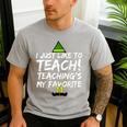 Teacher Christmas Teaching Is My Favorite Men's Casual T-Shirt Sport Grey Teacher Christmas Teaching Is My Favorite Men's Casual T-Shirt Sport Grey