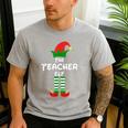 The Teacher Elf Family Matching Group Idea Christmas Men's Casual T-Shirt Sport Grey The Teacher Elf Family Matching Group Idea Christmas Men's Casual T-Shirt Sport Grey