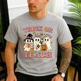 Teacher Halloween Trick Or Teach Cute Ghost Coffee Pumpkins Men's Casual T-Shirt Sport Grey Teacher Halloween Trick Or Teach Cute Ghost Coffee Pumpkins Men's Casual T-Shirt Sport Grey