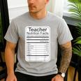 Teacher Nutrition Facts Teachers Nutritional Fact Men's Casual T-Shirt Sport Grey Teacher Nutrition Facts Teachers Nutritional Fact Men's Casual T-Shirt Sport Grey
