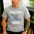 Teacher Shark Shirt Christmas Idea For Him Her Men's Casual T-Shirt Sport Grey Teacher Shark Shirt Christmas Idea For Him Her Men's Casual T-Shirt Sport Grey