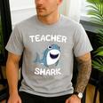 Teacher Shark Teaching Back To School Kindergarten Men's Casual T-Shirt Sport Grey