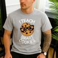 Teacher Shirt I Teach Smart Cookies Shirt Nerd Tee Men's Casual T-Shirt Sport Grey