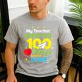 My Teacher Survived 100 Days Of Me Men's Casual T-Shirt Sport Grey