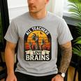 Teacher All Teachers Love Brains Halloween Men's Casual T-Shirt Sport Grey Teacher All Teachers Love Brains Halloween Men's Casual T-Shirt Sport Grey