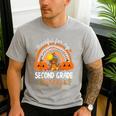 Teacher Thanksgiving Thankful For My Second Grade Turkeys Men's Casual T-Shirt Sport Grey