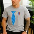 Teacher Tie & Pocket Protector Costume School Men's Casual T-Shirt Sport Grey
