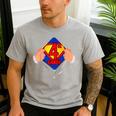 Teachers Are Superheroes 4th Grade Super Teacher Staff Men Women Men's Casual T-Shirt Sport Grey
