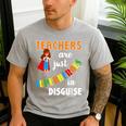 Teachers Are Superheroes Graduation School Teachers Men's Casual T-Shirt Sport Grey