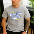 TEACHING IS MY SUPER POWER Teacher Appreciation Men's Casual T-Shirt Sport Grey TEACHING IS MY SUPER POWER Teacher Appreciation Men's Casual T-Shirt Sport Grey