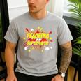 Teaching Is My Superpower Retro Comic Teacher Men's Casual T-Shirt Sport Grey Teaching Is My Superpower Retro Comic Teacher Men's Casual T-Shirt Sport Grey