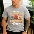 Test Day State Football Tackle Testing Day Sports Teacher Men's Casual T-Shirt Sport Grey