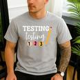 Testing Testing 123 Cute Math Teacher Student Test Day Men Women Girls Kids Men's Casual T-Shirt Sport Grey Testing Testing 123 Cute Math Teacher Student Test Day Men Women Girls Kids Men's Casual T-Shirt Sport Grey