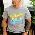 Testing Day Test Day May The Skills Be With You Teacher Men's Casual T-Shirt Sport Grey Testing Day Test Day May The Skills Be With You Teacher Men's Casual T-Shirt Sport Grey