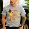 Thankful For My 4th Grade Turkey Thanksgiving Turkey Teacher Men's Casual T-Shirt Sport Grey Thankful For My 4th Grade Turkey Thanksgiving Turkey Teacher Men's Casual T-Shirt Sport Grey
