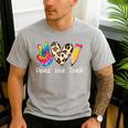 Tie Dye Hippie Peace Love Teach Teacher Appreciation Men's Casual T-Shirt Sport Grey Tie Dye Hippie Peace Love Teach Teacher Appreciation Men's Casual T-Shirt Sport Grey