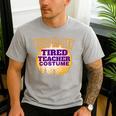 This Is My Tired Teacher Costume Halloween Teachers Men's Casual T-Shirt Sport Grey This Is My Tired Teacher Costume Halloween Teachers Men's Casual T-Shirt Sport Grey