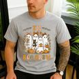TK Boo Crew Preppy Halloween Floral Ghost TK Teacher Team TK Men's Casual T-Shirt Sport Grey