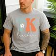 TK Teacher Retro Groovy Vintage Happy First Day Of School Men's Casual T-Shirt Sport Grey TK Teacher Retro Groovy Vintage Happy First Day Of School Men's Casual T-Shirt Sport Grey