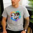 TK Teacher Transitional Kindergarten Heart Back To School Men's Casual T-Shirt Sport Grey
