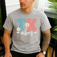 TK Vibes Back To School Teachers Students TK Team Men's Casual T-Shirt Sport Grey