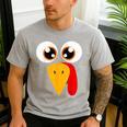 Turkey Face Halloween Costume Thanksgiving Teacher Nurse Men's Casual T-Shirt Sport Grey Turkey Face Halloween Costume Thanksgiving Teacher Nurse Men's Casual T-Shirt Sport Grey