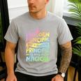 Unicorn Principal Back To School Teacher Appreciation Men's Casual T-Shirt Sport Grey Unicorn Principal Back To School Teacher Appreciation Men's Casual T-Shirt Sport Grey
