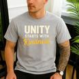 Unity Kindness Shirt Women Teachers Kids Unity Day Orange Men's Casual T-Shirt Sport Grey