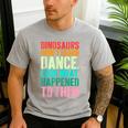 Vintage Dinosaurs Didn't Learn Dance Dance Teacher Men's Casual T-Shirt Sport Grey Vintage Dinosaurs Didn't Learn Dance Dance Teacher Men's Casual T-Shirt Sport Grey