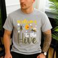 Welcome To The Hive Bee Teacher Back To School Men's Casual T-Shirt Sport Grey Welcome To The Hive Bee Teacher Back To School Men's Casual T-Shirt Sport Grey