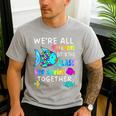 We'Re All Different But We Swim Together Elementary Teacher Men's Casual T-Shirt Sport Grey