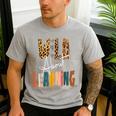 Wild About Learning Teacher Back To School Teaching Men's Casual T-Shirt Sport Grey Wild About Learning Teacher Back To School Teaching Men's Casual T-Shirt Sport Grey