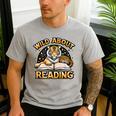 Wild About Reading Tiger For Teachers & Students Men's Casual T-Shirt Sport Grey Wild About Reading Tiger For Teachers & Students Men's Casual T-Shirt Sport Grey