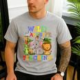 Wild About Teaching Safari Jungle School Teacher Men's Casual T-Shirt Sport Grey