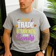 Will Trade Students For Candy Teacher Cute Halloween Costume Men's Casual T-Shirt Sport Grey Will Trade Students For Candy Teacher Cute Halloween Costume Men's Casual T-Shirt Sport Grey