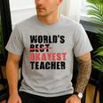World's Best Okayest Teacher ACY025a For Men Women Men's Casual T-Shirt Sport Grey World's Best Okayest Teacher ACY025a For Men Women Men's Casual T-Shirt Sport Grey