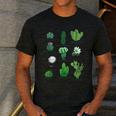 10 Types Of Cactus Succulent Teacher Chart Cactus Lover Tee Men's Casual T-Shirt Dark Grey