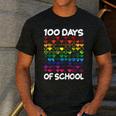 100 Days Of School Heart Love Teacher Or Student 100th Day Men's Casual T-Shirt Dark Grey