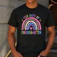 100th Day Of Kindergarten Teacher Kids 100 Days Smarter Men's Casual T-Shirt Dark Grey 100th Day Of Kindergarten Teacher Kids 100 Days Smarter Men's Casual T-Shirt Dark Grey