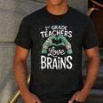 1st Grade Teachers Love Brains Shirt Halloween Teacher Men's Casual T-Shirt Dark Grey 1st Grade Teachers Love Brains Shirt Halloween Teacher Men's Casual T-Shirt Dark Grey