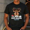 2nd Grade Teacher Christmas Second Grade Squad Reindeer Xmas For Men Women Kids Men's Casual T-Shirt Dark Grey