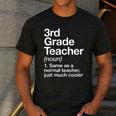 3rd Grade Teacher Definition Back To School First Day Men's Casual T-Shirt Dark Grey